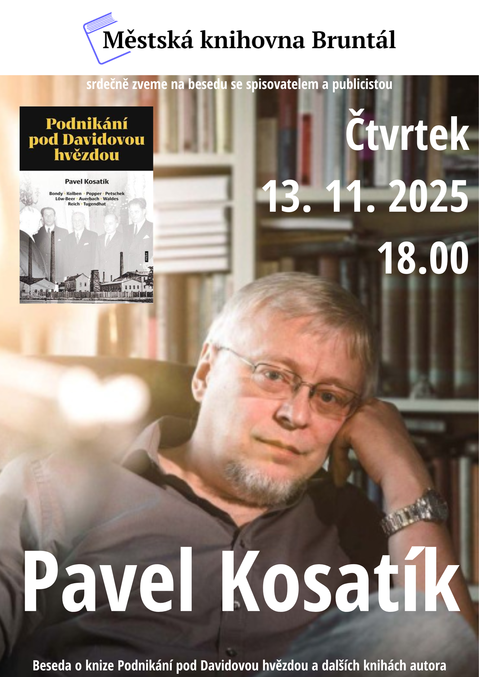 V listopadu nás navštíví Pavel Kosatík