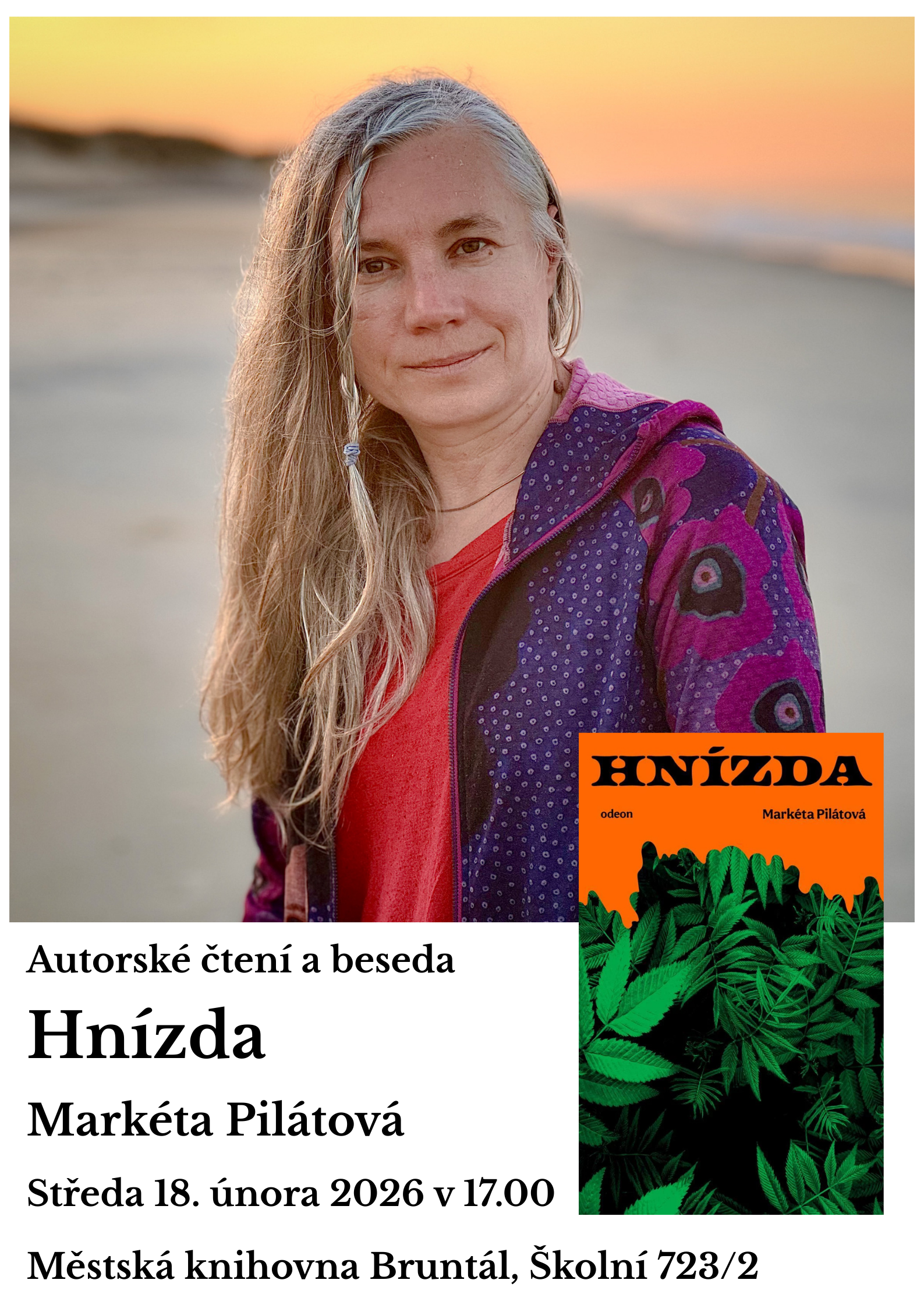 Středa 18. 2. 2026 – Hnízda: autorské čtení Markéty Pilátové