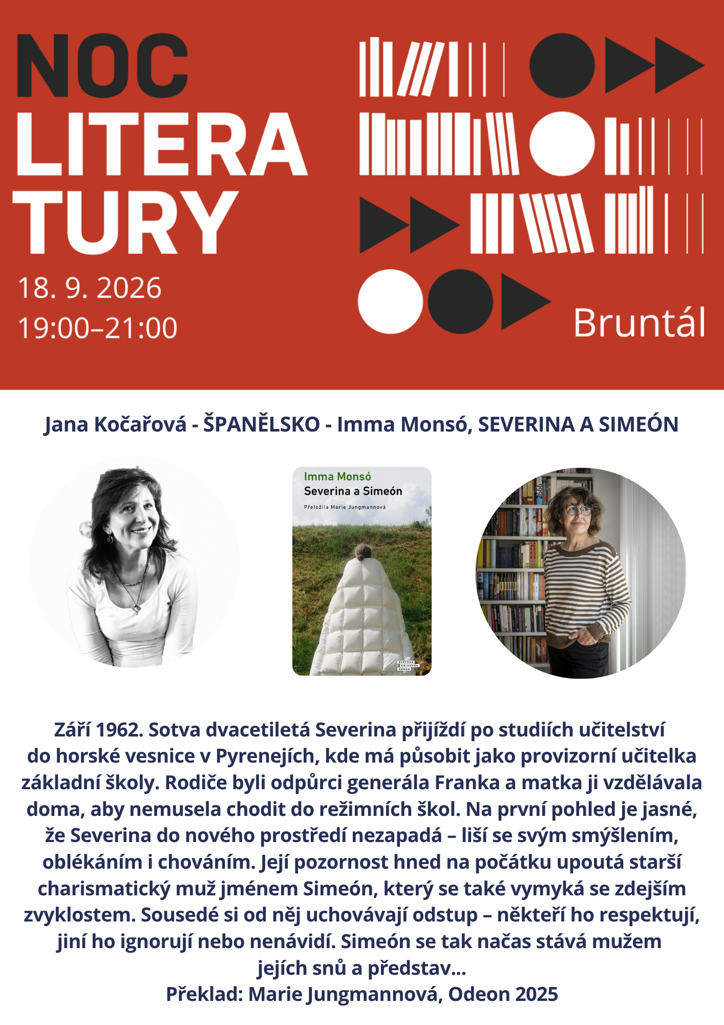 Noc literatury 2026 – první ukázka a předčítající